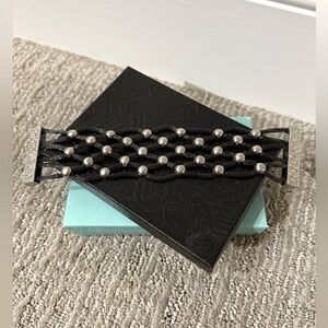 Magnetic silver, and black bracelet